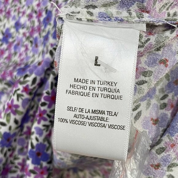 New Favorite Daughter Savannah Shirt Purple Floral Large $198 - Picture 6 of 7